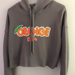 Cropped stingrays orange hoodie